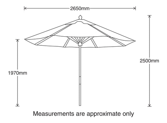 Shangri-La 2.7m Round Outdoor Umbrella