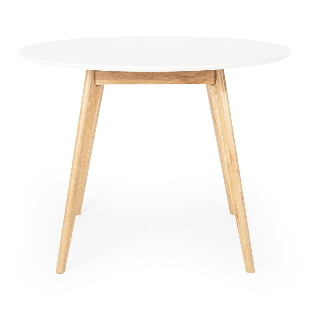 Radius 1m Round Dining Table (White Top)