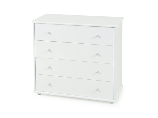 DEB Bianca White 4 Drawer Lowboy