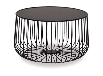 Chia Round Black Coffee Table
