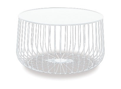 Chia Round White Coffee Table