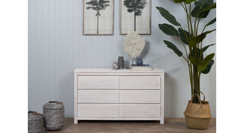 Coastal 6 Drawer Lowboy/Dresser
