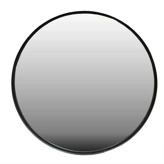 LEF Crane Black 81cm Round Mirror