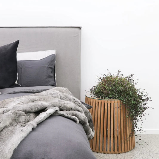 HAWT Crusoe Slatted Natural Coffee Table 500mm Dia