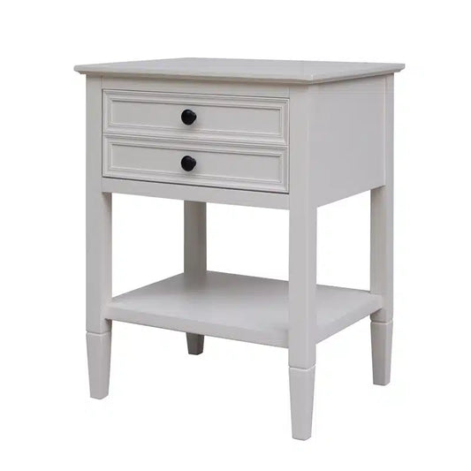 Cyrus Deep Drawer Bedside Pearl White
