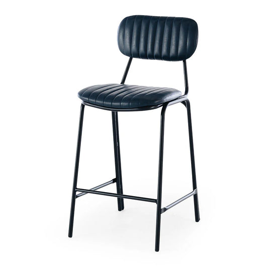 SAL Datsun Vintage Blue PU Bar Stool