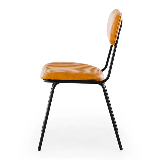 SAL Datsun Vintage Camel PU Dining Chair