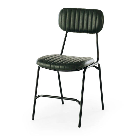 SAL Datsun Vintage Green PU Dining Chair