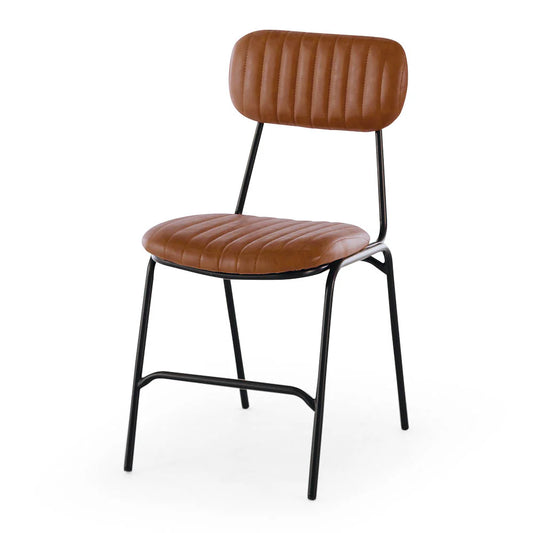 Datsun Vintage Tan PU Dining Chair