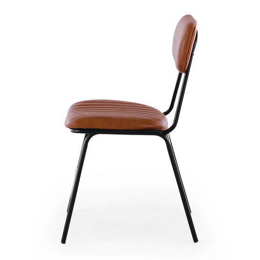 SAL Datsun Vintage Tan PU Dining Chair