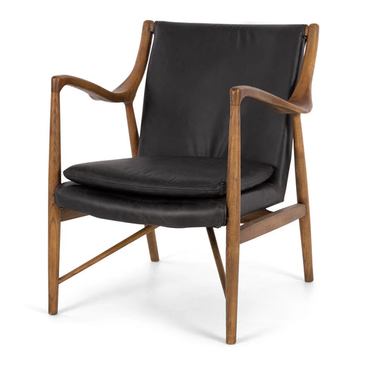 SAL Finn Leather Armchair Black