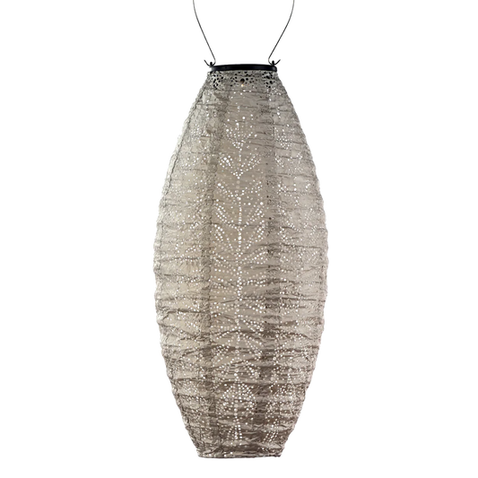 Lantern Long Oval 20cm Light Taupe Folia