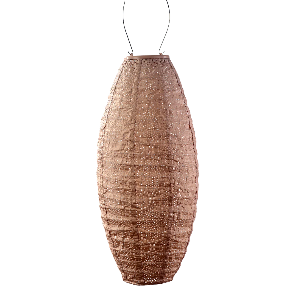 PAR Lantern Long Oval 20cm Pink Bazaar