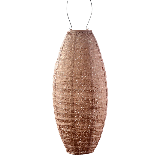 Lantern Long Oval 20cm Pink Bazaar