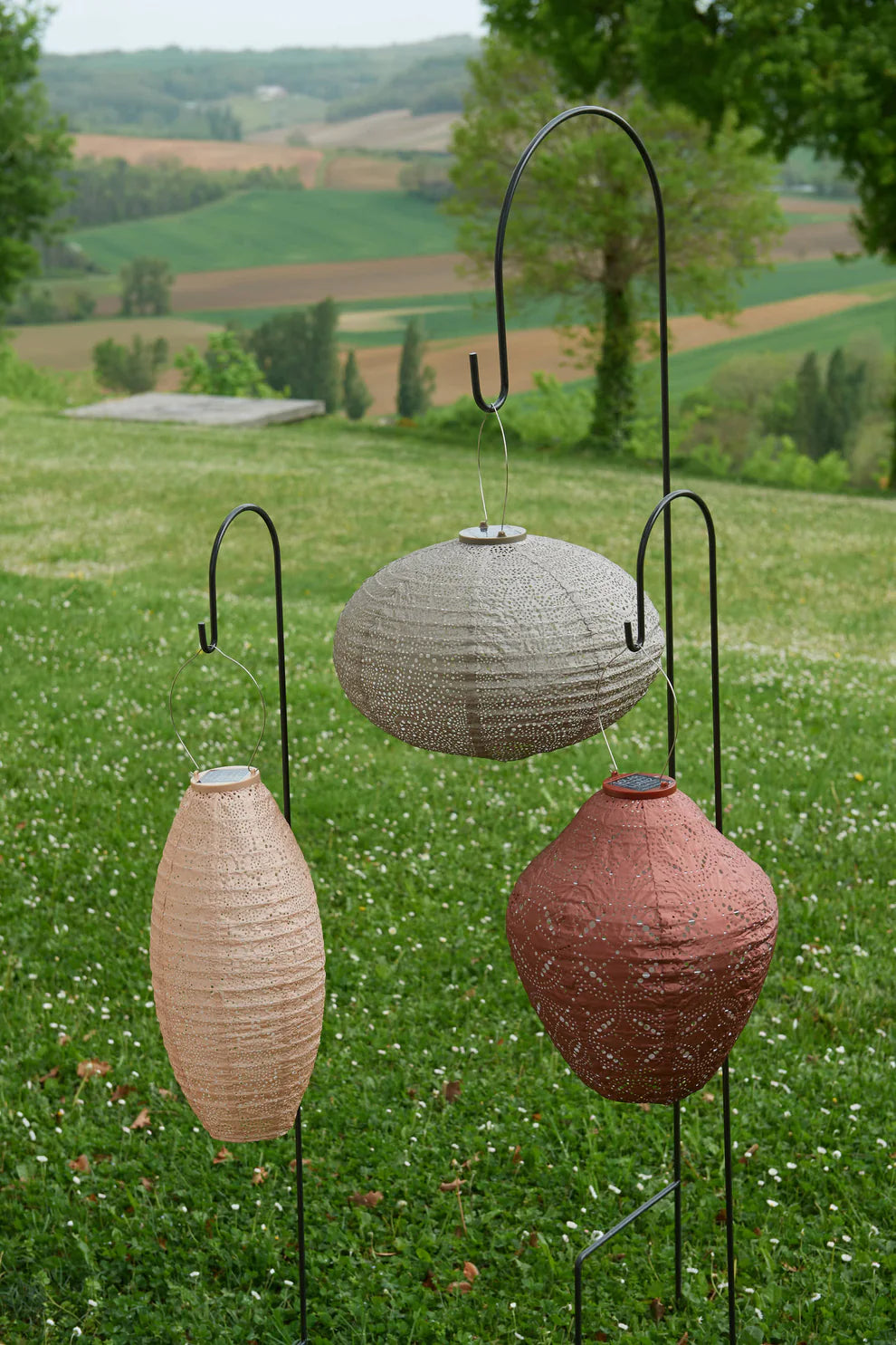 PAR Lantern Long Oval 20cm Pink Bazaar
