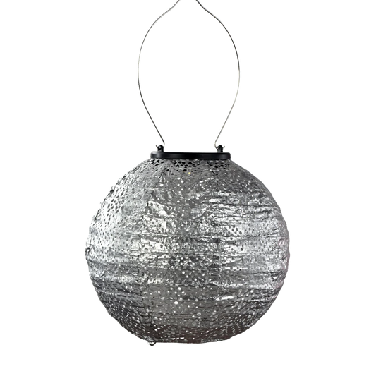 Lantern Round 20cm Silver Topaz