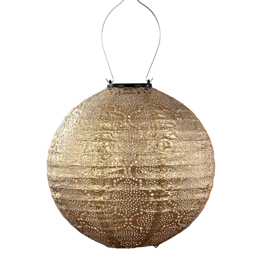 Lantern Round 30cm Gold Bazaar