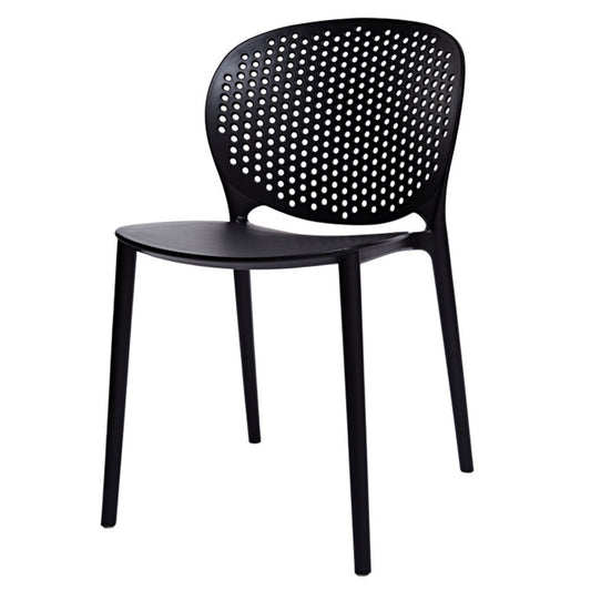 Verona Indoor/Outdoor Black Dining Chair