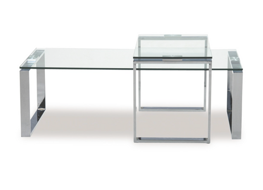 Katrine Coffee Table Glass & Chrome