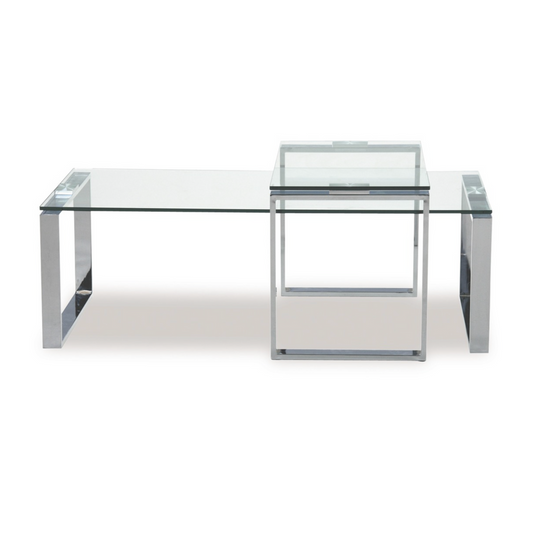 Katrine Coffee Table Glass & Chrome