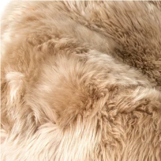 Auskin Leather/Long Wool Bean Bag