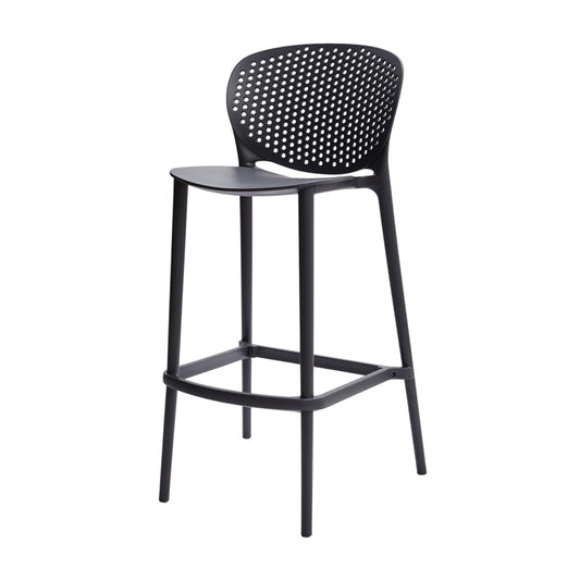 Verona Indoor/Outdoor Black Counter Stool