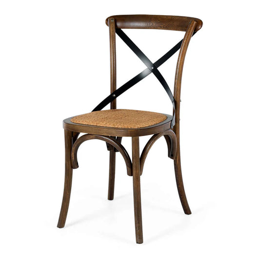 Villa X Back Chair Deep Oak Rattan Seat