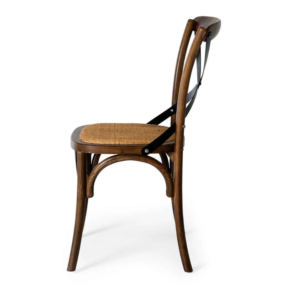 Villa X Back Chair Deep Oak Rattan Seat