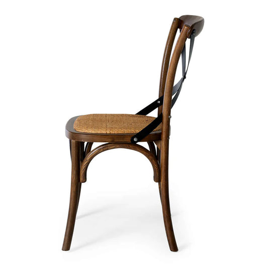 Villa X Back Chair Deep Oak Rattan Seat