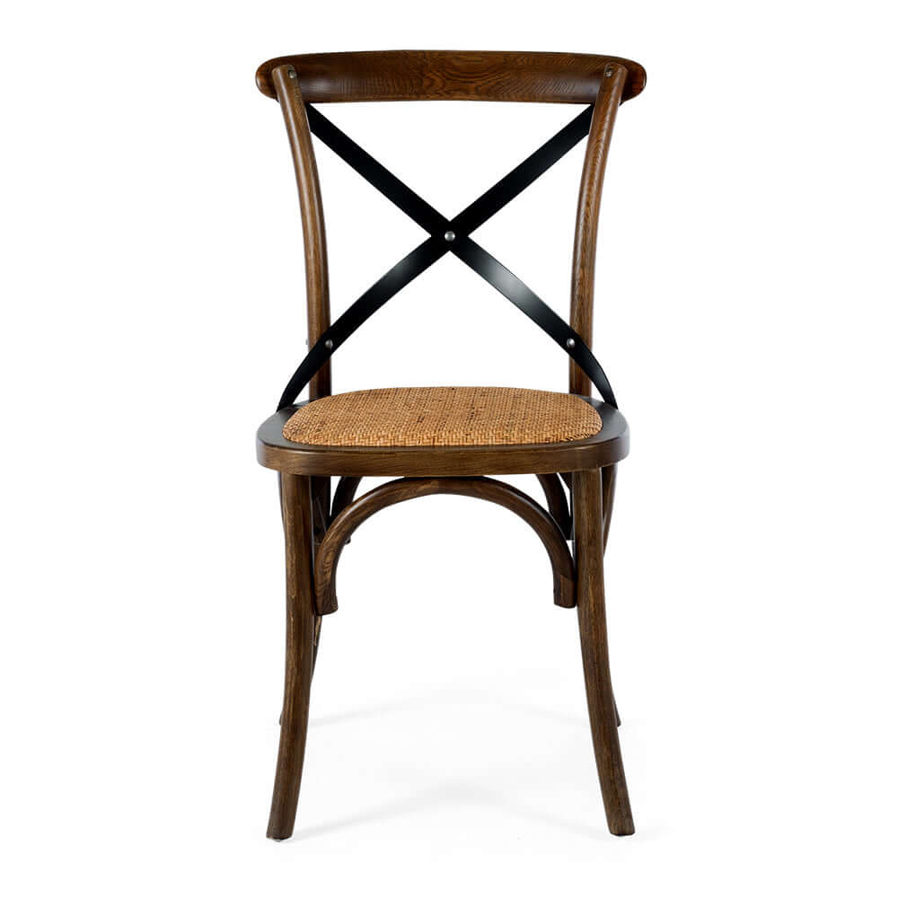 Villa X Back Chair Deep Oak Rattan Seat