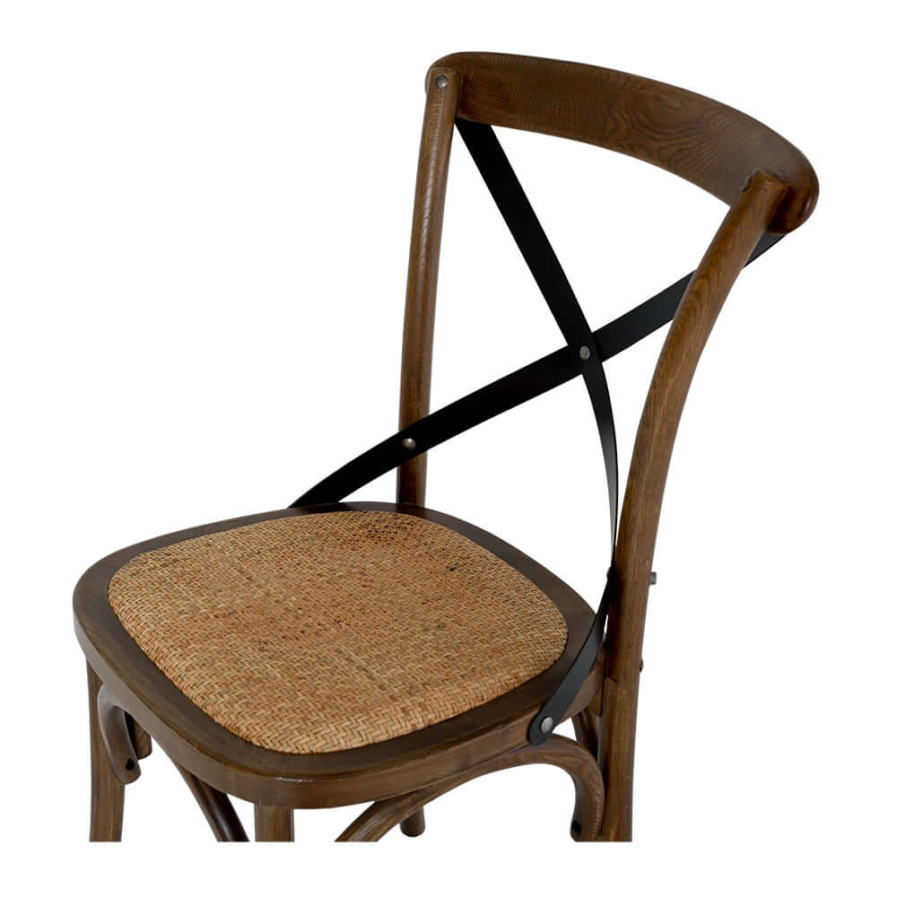 Villa X Back Chair Deep Oak Rattan Seat