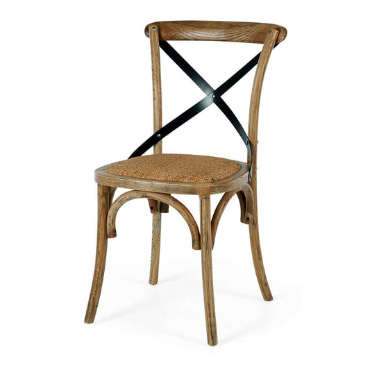 Villa X Back Chair Smoked Oak Rattan Seat