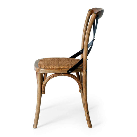 Villa X Back Chair Smoked Oak Rattan Seat