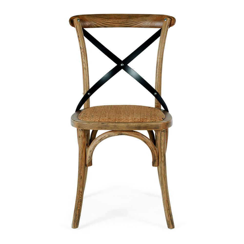 Villa X Back Chair Smoked Oak Rattan Seat