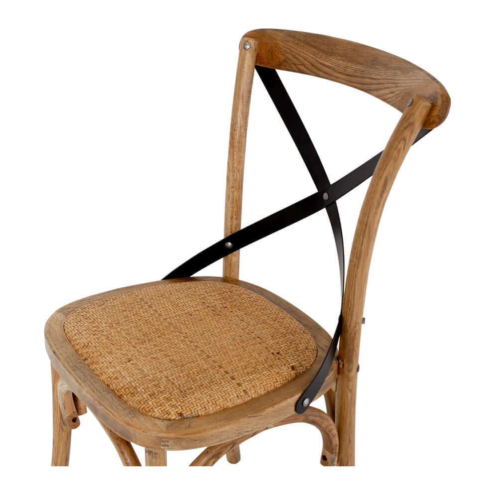 Villa X Back Chair Smoked Oak Rattan Seat