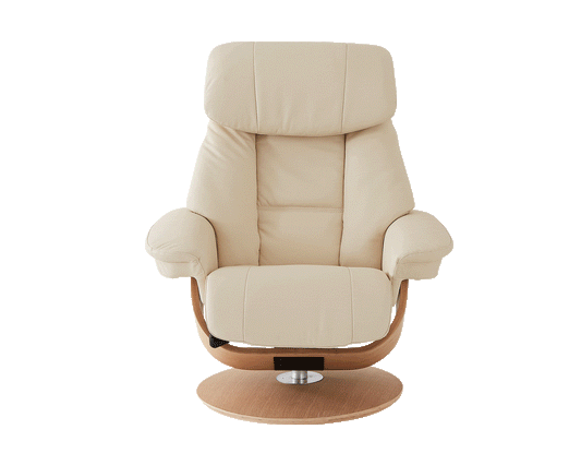 FR Alfredo Leather Noir Black Recliner