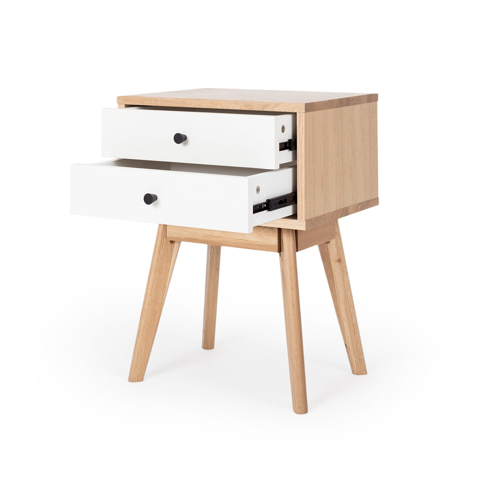 Radius 2 Drawer Tower Bedside Table